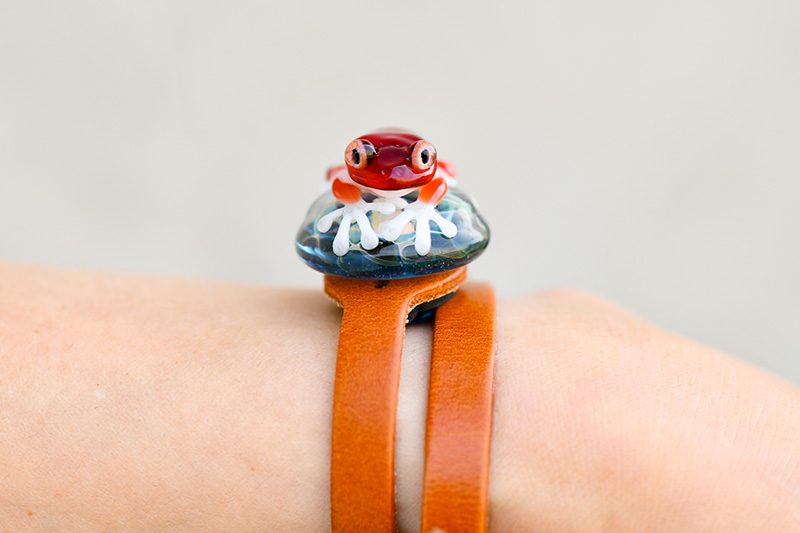 専用　kengtaro ケンタロー 花 2013年 カエル ガラス 作家 kengtaro ケンタロー ☆ ガラスペンダントトップ＜たことぼく＞